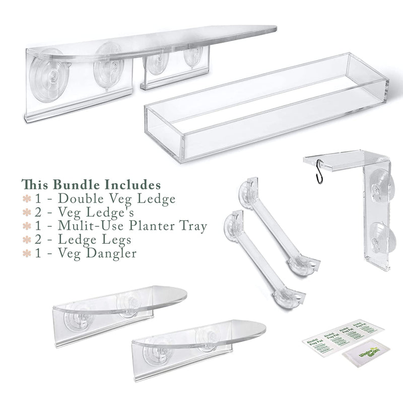 Window Garden Veg Ledge Shelf Starter Pack Bundle - Grow The Indoor Garden of Your Dreams