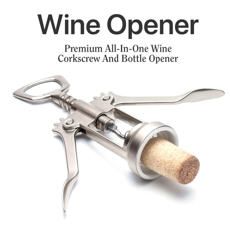 Kitch N Wares Wine Opener - 2 Pack, Premium All-in-One Wine Corkscrew and Bottle Opener