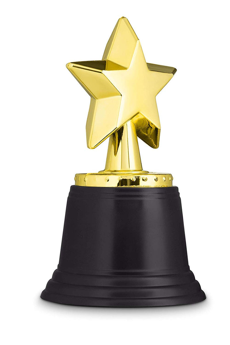 Neliblu Star Gold Award Trophies 4.5" Gold Star Trophy for Awards, Winners, Academy Awards