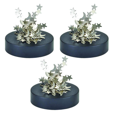 Kicko Magnetic Stars and Moons Sculpture - Set of 3 Cosmic Fidget Desk Toy - Ideal House