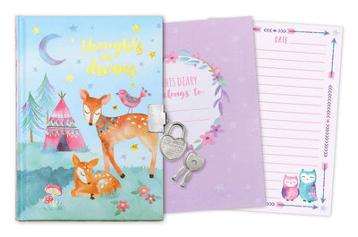 Jewelkeeper Girl's Unicorn Secret Diary with Heart Shaped Lock and Key, Private