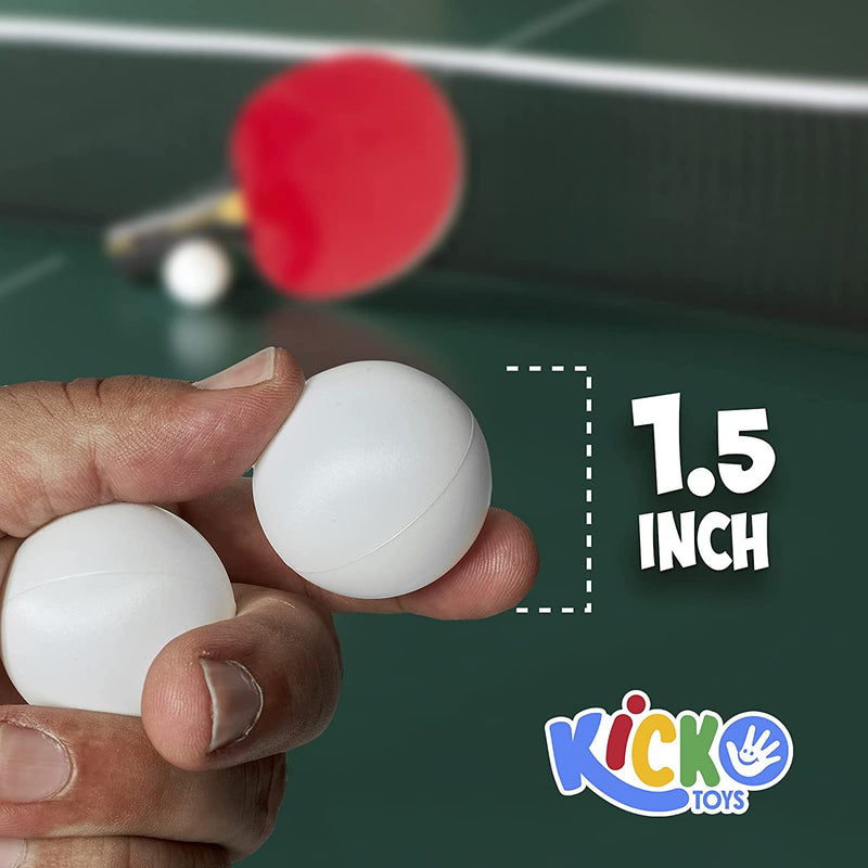 Kicko Plastic Balls-144 Pack-1.5 Inch Smooth and Round White Balls for Ping Pong, Table