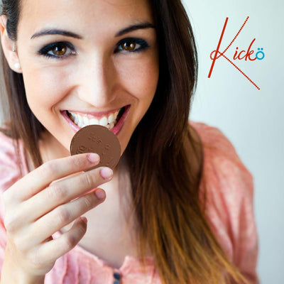 Kicko Pink It's a Girl Milk Chocolate Coins - 1.6 Pounds Total Gourmet Foil Wrapped