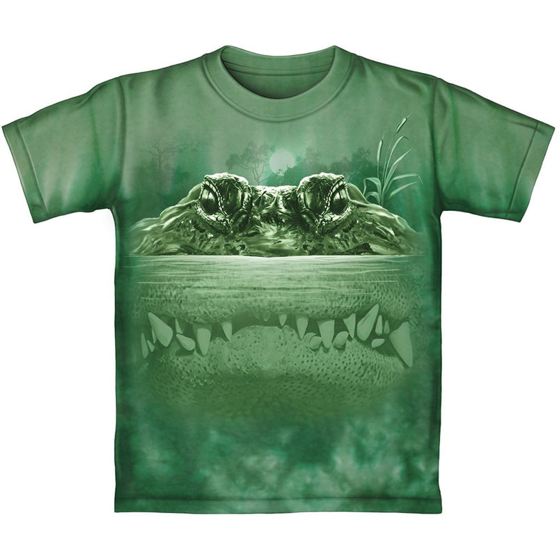 Gator Lurking Green Tie-Dye Adult Tee Shirt (Adult XXL