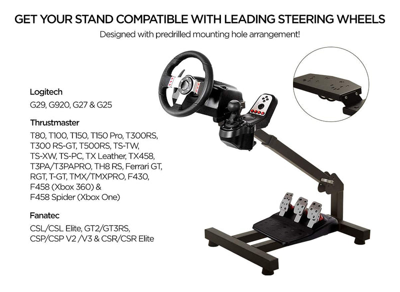 Racing Wheel Stand Steering Wheel Stand Sim Racing Stand with Shifter Compatible