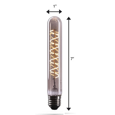 6 X Smoky Edison Flute Light Bulb E27 Socket In Smoky Glass Look, Dimmable, 4