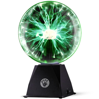 Kicko Orange Plasma Ball - 7 Inch - Nebula, Thunder Lightning, Plug-In - For Halloween