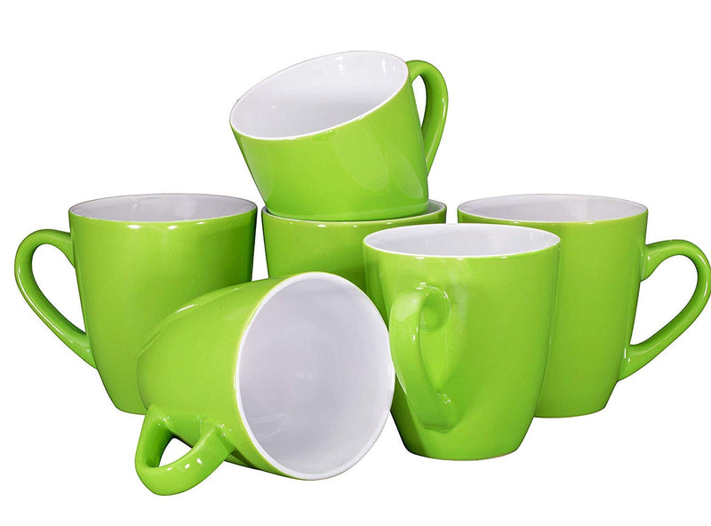 Coffee Mug Set Set of 6 Large-sized 16 Ounce Ceramic Coffee Mugs Restaurant Coffee Mugs