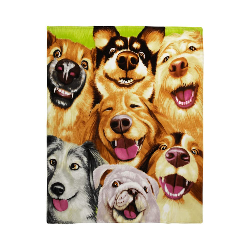 Dogs Selfie Super Soft Plush Fleece Throw Blanket