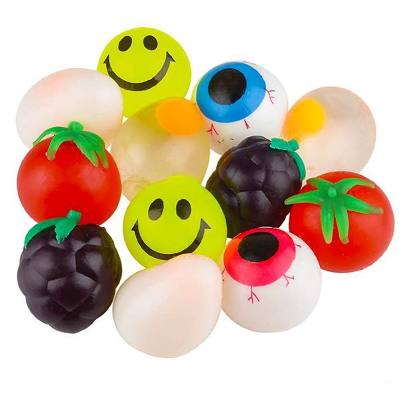 Kicko Sticky Splat Ball - 12 Pack - Squishy Assortment Creations - Novelty Toy Collection