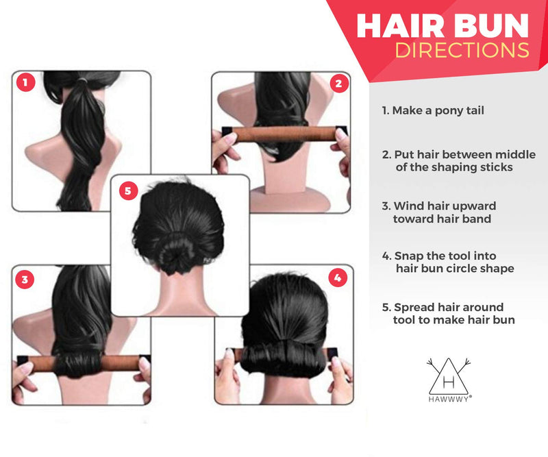 Hawwwy 10-Piece Blonde Bun Maker For Hair - Hair Buns, Hair Ties, And Bobby Pin to make