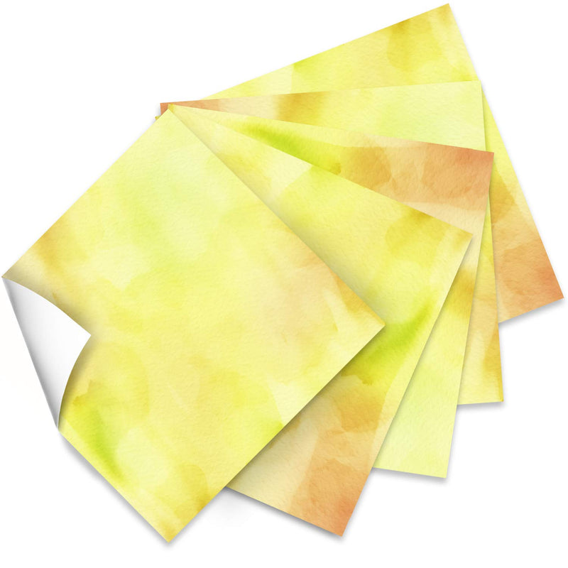 Craftopia Craft Vinyl Squares - 12 x 12-Inch Watercolor Patterned Sheets for Design