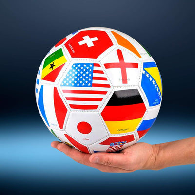 Kicko Flag Soccer Ball - Pack of 3 9 Inch Ball with International Country Flags Print