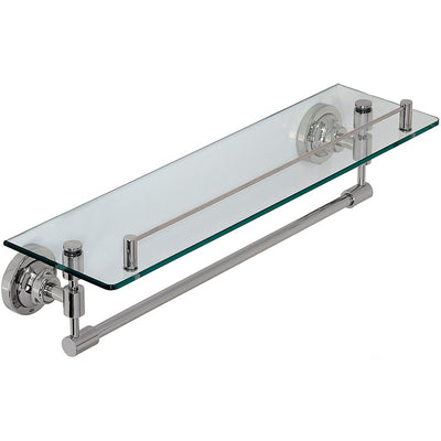 Hamilton Hills Classical Design Polished Chrome Glass Shelf | Premium Quality Stainless