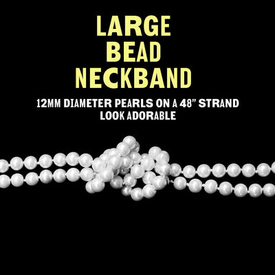 Kicko White Faux Pearl Necklace - 12 Pieces Elegant Flapper Accessory - 48 Inches Long