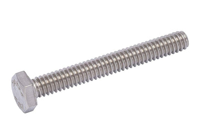 1/4"-20 X 2" (25pc) Stainless Hex Head Bolt, Fully Threaded, 18-8 Stainless