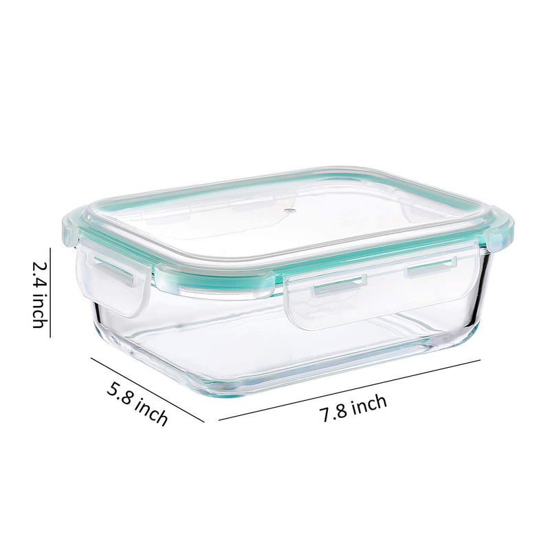 Glass Meal Prep Containers-Glass Food Storage Containers with Lids-Lunch Containers,3 Pack