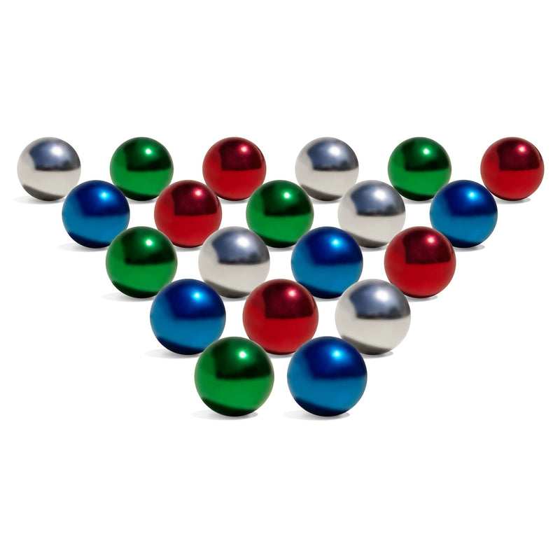 Multi-Colored 1/2" Chrome Steel Balls for GraviTrax Marble Run | High-Visibility Steel