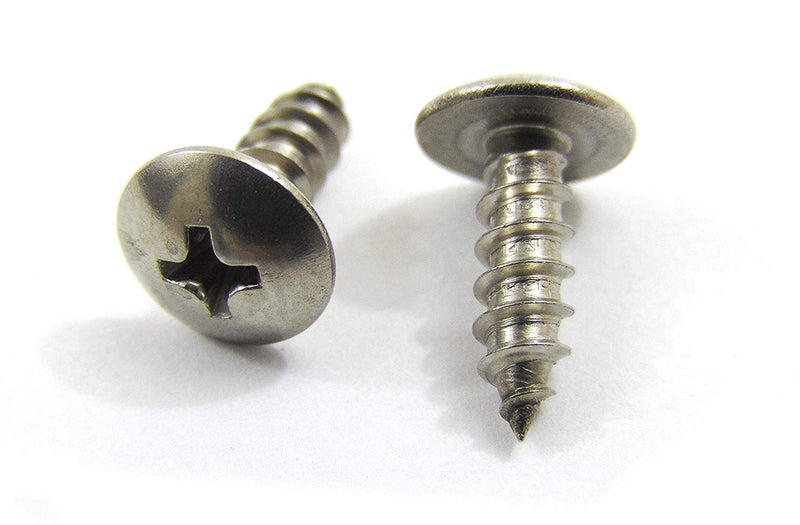 6 x 1/2" Stainless Truss Head Phillips Wood Screw (100pc) 18-8 (304) Stainless Steel