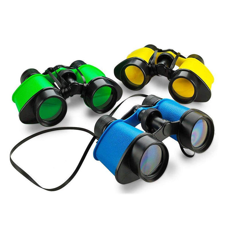 Kicko 12 Toy Binoculars With Neck String 3.5 X 5 Inches - Novelty Binoculars