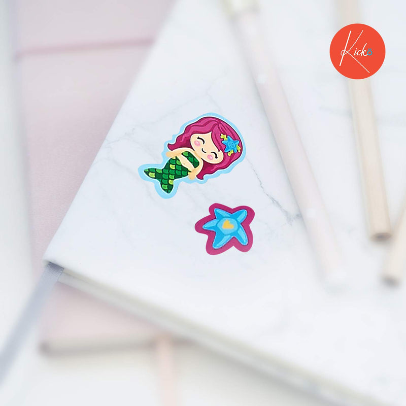 Kicko Mermaid Stationery Set for Girls - Pack of 24 Sets of Fanciful Motivational Treats