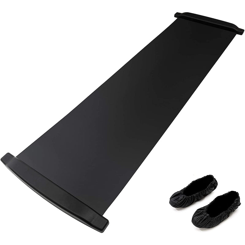 POWRX Slide Board incl. Sliding Booties | Ideal Hockey Slide Board for Working Out