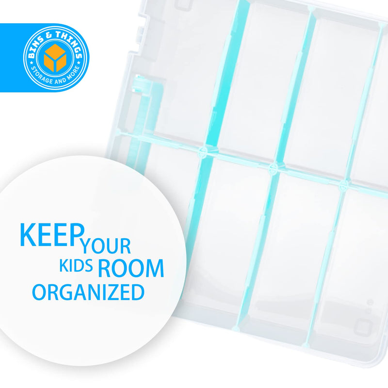 Storage Container With Organizers - 8 Deep Compartments 15x6x14 (Inches)