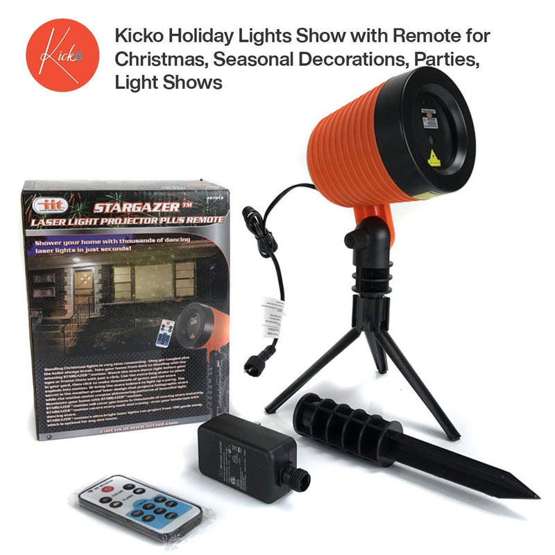 Kicko Holiday Lights Show with Remote - Red and Green Colors - for Christmas, Seasonal