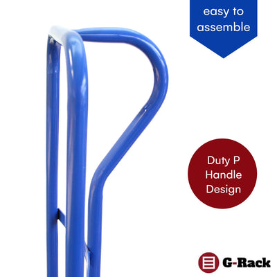 G-Rack P-Handle Sack Truck - High Back Steel Sack Barrow with Anti Puncture Tyres - Heavy