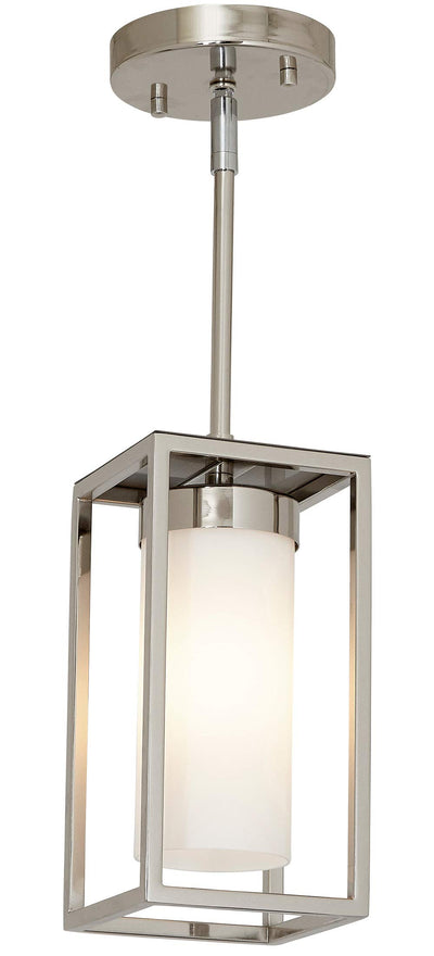 Polished Nickel Box Light Pendant Led Cage Lighting Hanging Fixture