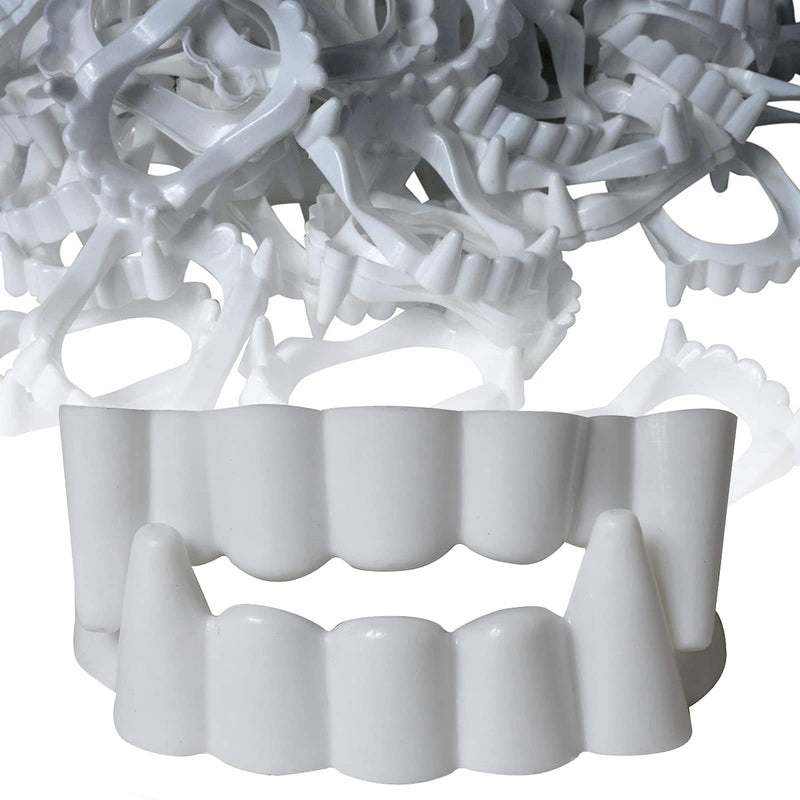 Kicko Vampire Teeth - Vampire Fangs - 144 Pieces of White Plastic Teeth - for Halloween