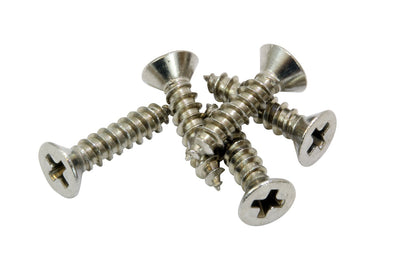 #4 x 1/2" Stainless Flat Head Phillips Wood Screw, (100 pc), 18-8 (304) Stainless Steel Screws by Bolt Dropper