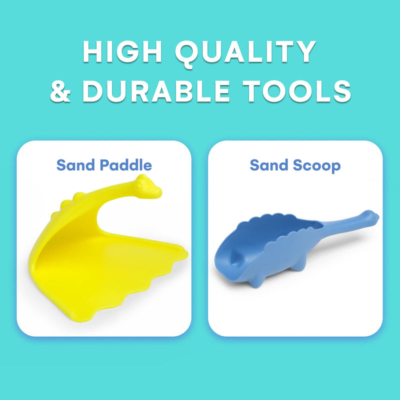 Dinosaur Beach Toys And Sand Tools Kids Set - Outdoor & Travel Fun For Toddlers,