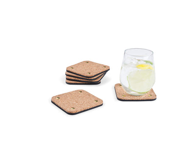 Summit One Funny Coasters for Drinks Wine Edition, Set of 10 (4 x 4 Inch, 5mm Thick) - Bar