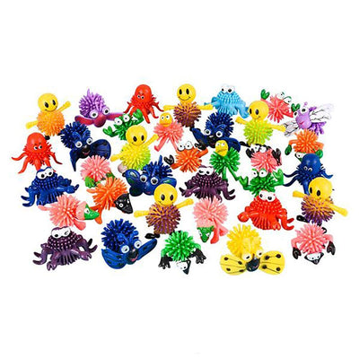 Kicko Assorted Mini Spiky Character Balls with Easter Basket Fillers, 2 Inch, 50