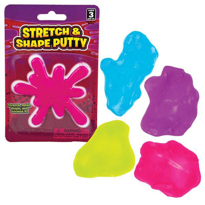 Kicko Stretch and Shape Putty - Pack of 24 Stretchable, Shapeable, Assorted Color Putty