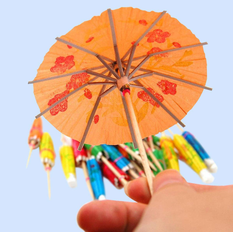 Kicko Cocktail Umbrellas - 288 Pack, Paper Drink Parasols - for Kids, Adults, Frozen