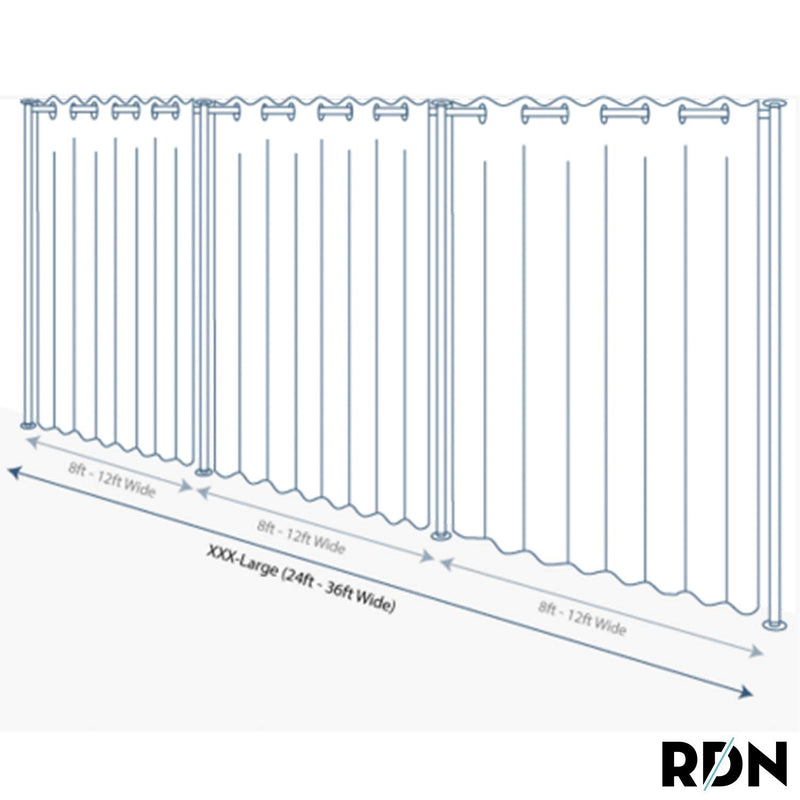 Zenfinit Room Divider Kit - Small B, 9ft Tall x 5ft - 6ft 8in Wide, Skylights (Room