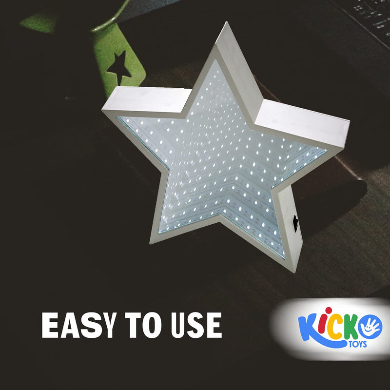 Kicko 11 Inch LED Star Tunnel Lights - 1 Piece of Infinity Night Lamp - Perfect