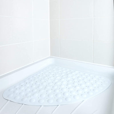 Curved Shower Mat  Non Slip And Machine Washable Quadrant Bath