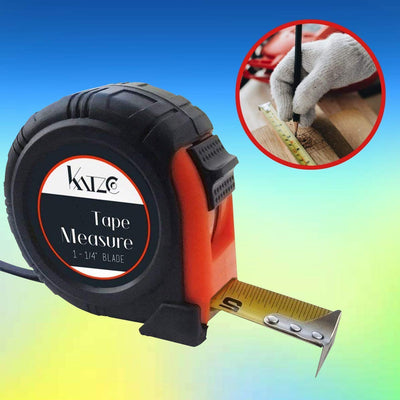 Katzco Retractable Tape Measure 25 Feet Long  Durable and Heavy-Duty Tape Measure