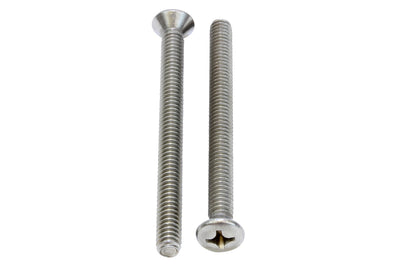 10-24 X 2-1/2'' Stainless Phillips Oval Head Machine Screw, (25 pc), 18-8 (304) Stainless