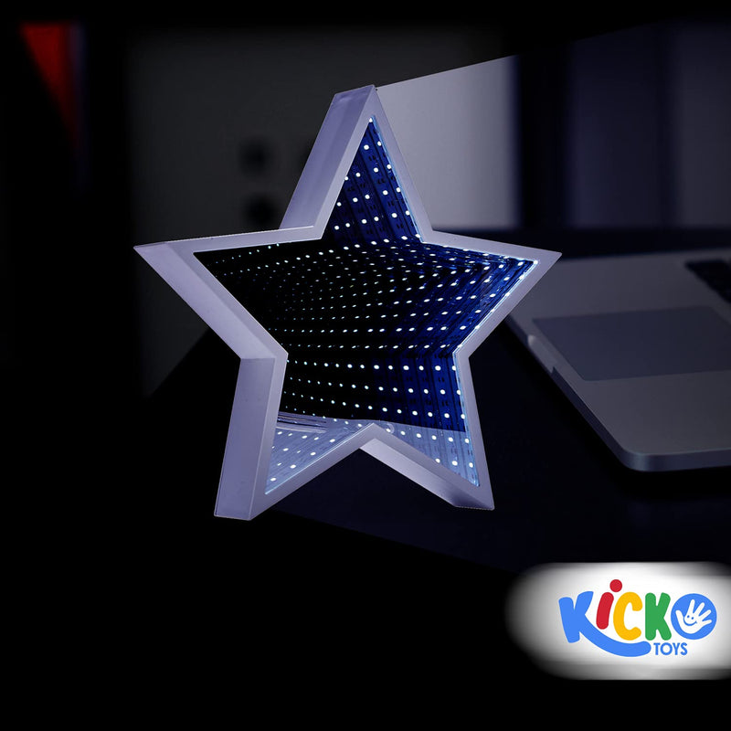 Kicko 11 Inch LED Star Tunnel Lights - 1 Piece of Infinity Night Lamp - Perfect