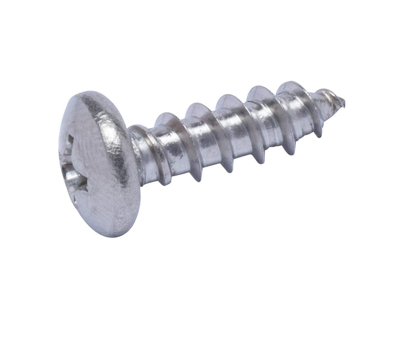 10 X 5/8" Stainless Pan Head Phillips Wood Screw, (100pc), 18-8 (304) Stainless Steel