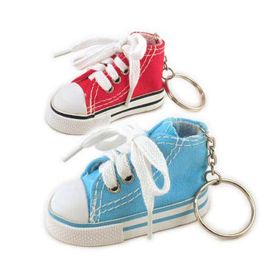 Kicko 3 Inch Sneaker Keychain - 12 Pack Mini Backpack Hook for Travelers - Keyring for Bag