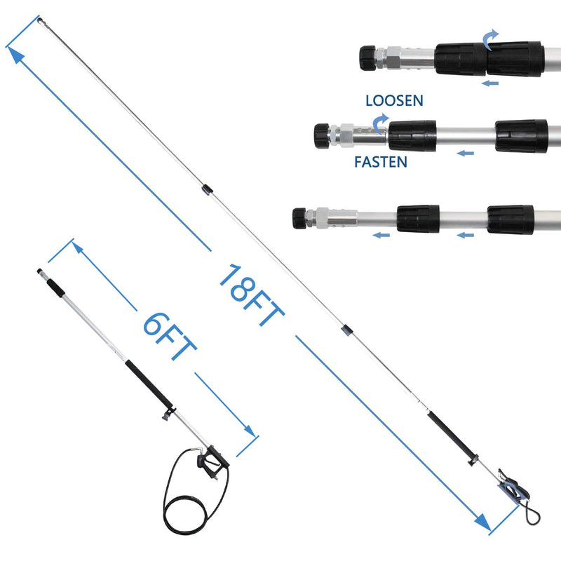 EDOU 4,000 PSI High Pressure Washer Extension Wand Telescoping Lance 6&