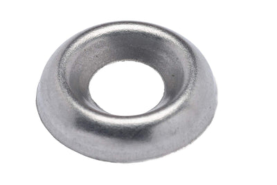 8 Stainless Cup Countersunk Finish Washer, (100 Pack) - Choose Size, by Bolt Dropper, 18