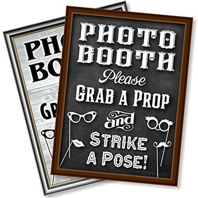 Bigtime Signs Photo Booth Props Sign, 2-Sided, Use for Any Wedding, Party or Event