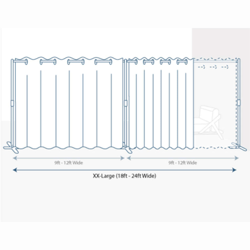 End2End Room Divider Kit - XX-Large B, 9ft Tall x 18ft - 24ft Wide, Jungle (Room/Dividers