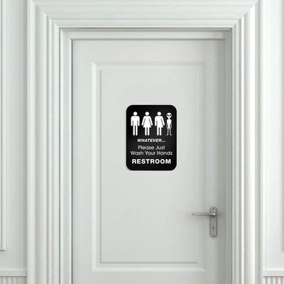 Bigtime Signs Funny Bathroom Sign for Restroom 11.5" x 8.75" Rigid PVC | All Gender Trans